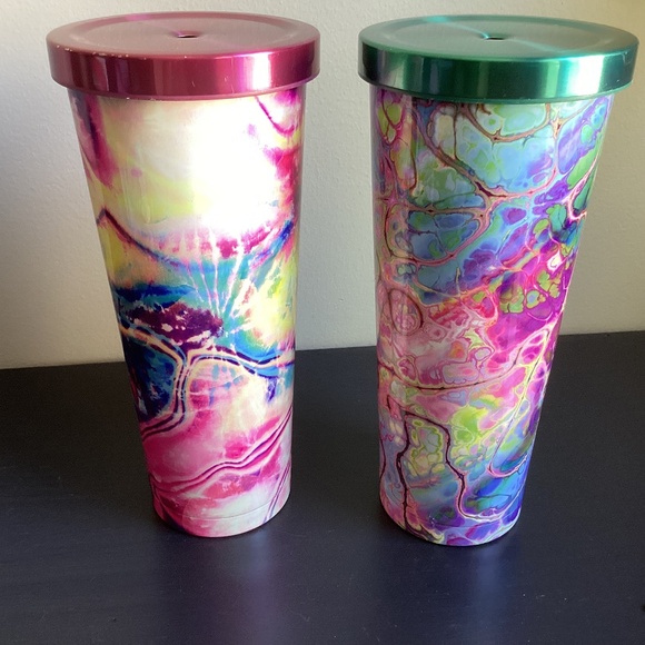 Set of 2 MANNA TUMBLERS NO STRAW, 24oz Swirl Pattern - Picture 1 of 5